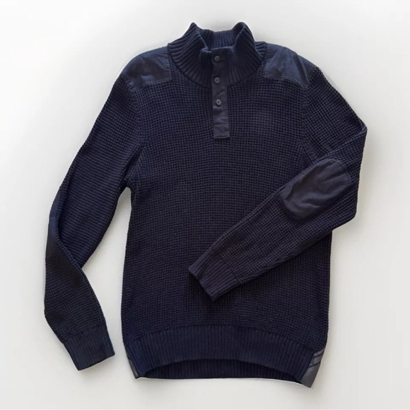 Buffalo David Bitton Commando Sweater Mens XXL Black Knit Extra Long Rocker City - Picture 2 of 11